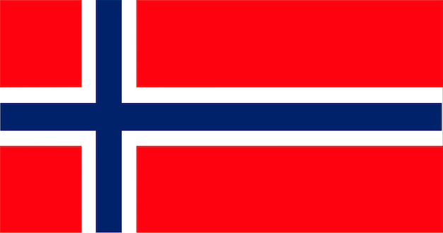 Ilustracja flaga Norwegii