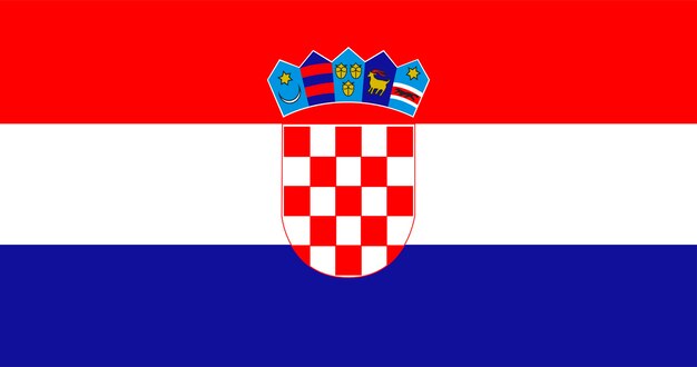 Ilustracja flagi Chorwacji
