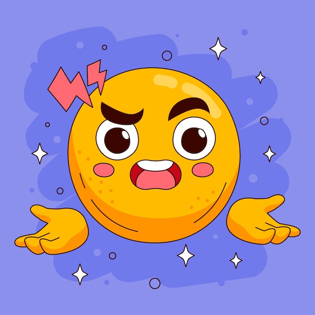 Bezpłatny wektor ilustracja flat design hate emoji