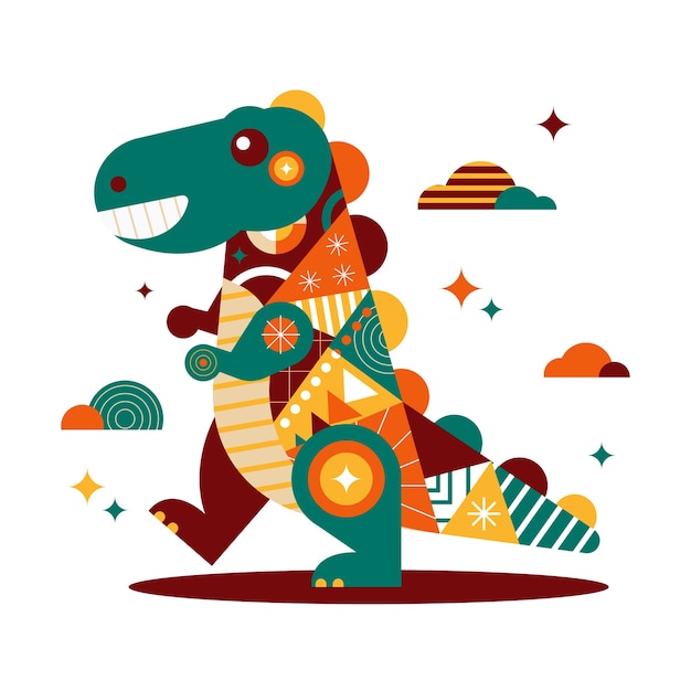 Ilustracja geometryczna Płaska konstrukcja