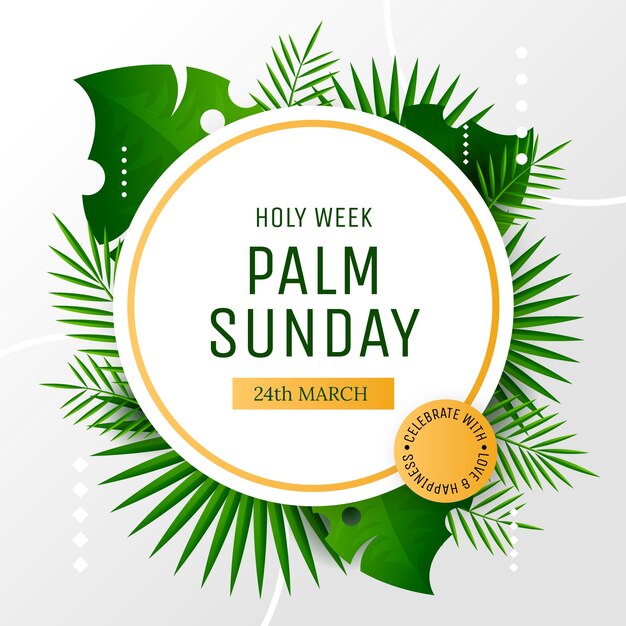Ilustracja gradientu dla Palm Sunday.
