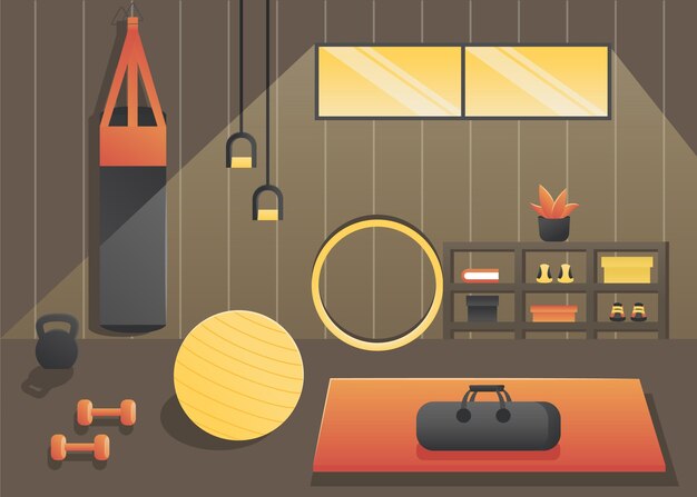 Ilustracja gradientu domowej siłowni
