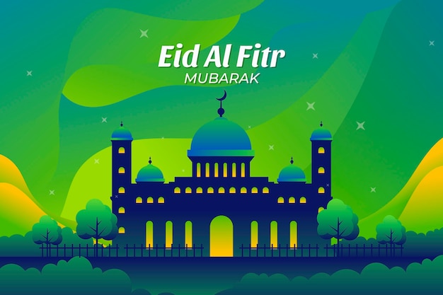 Ilustracja Gradientu Eid Al-fitr