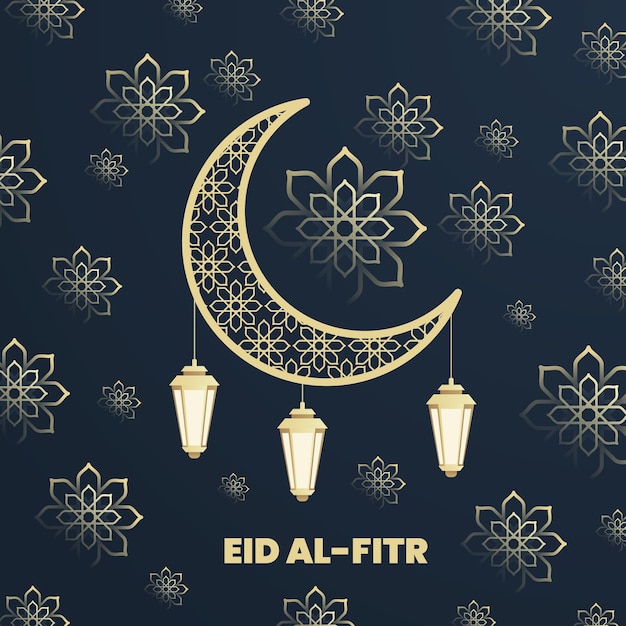 Bezpłatny wektor ilustracja gradientu eid al-fitr