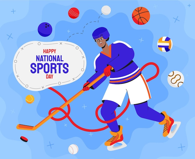 Bezpłatny wektor ilustracja indonezyjskiego narodowego dnia sportu
