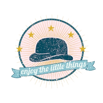Ilustracja kapelusz mężczyzna logo
