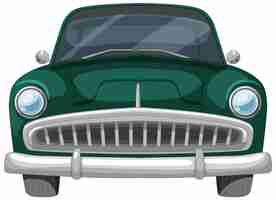 Bezpłatny wektor ilustracja klasycznego zielonego starego samochodu