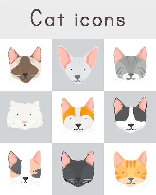 Ilustracja Kolekcji Kotów