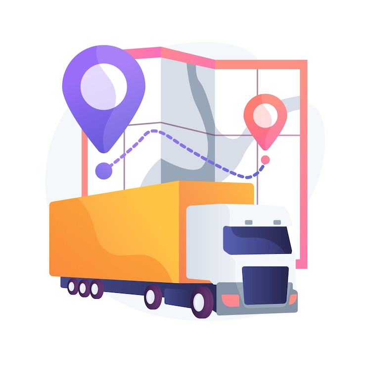 Bezpłatny plik Wektor ilustracja koncepcja abstrakcyjna transportu krajowego