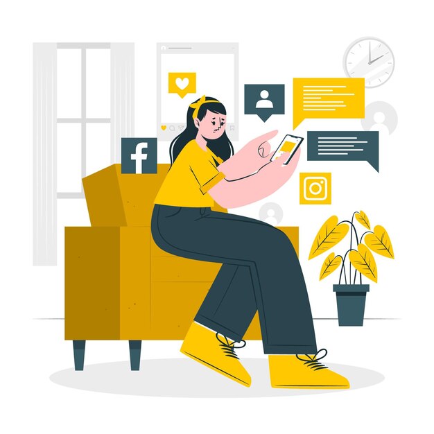 Ilustracja koncepcja Fomo