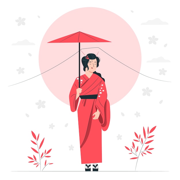 Ilustracja Koncepcja Japonii