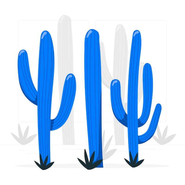 Ilustracja Koncepcja Kaktusa Saguaro