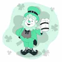 Bezpłatny wektor ilustracja koncepcja leprechaun