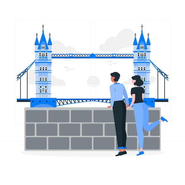 Bezpłatny wektor ilustracja koncepcja londynu