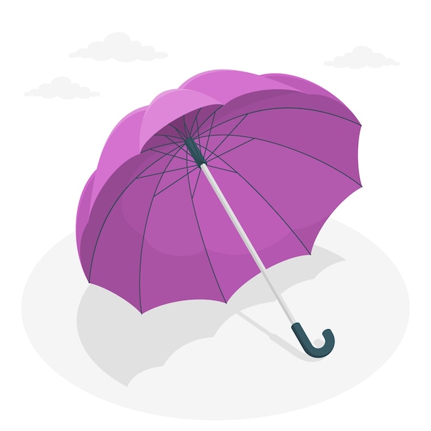 Bezpłatny wektor ilustracja koncepcja otwartego parasola