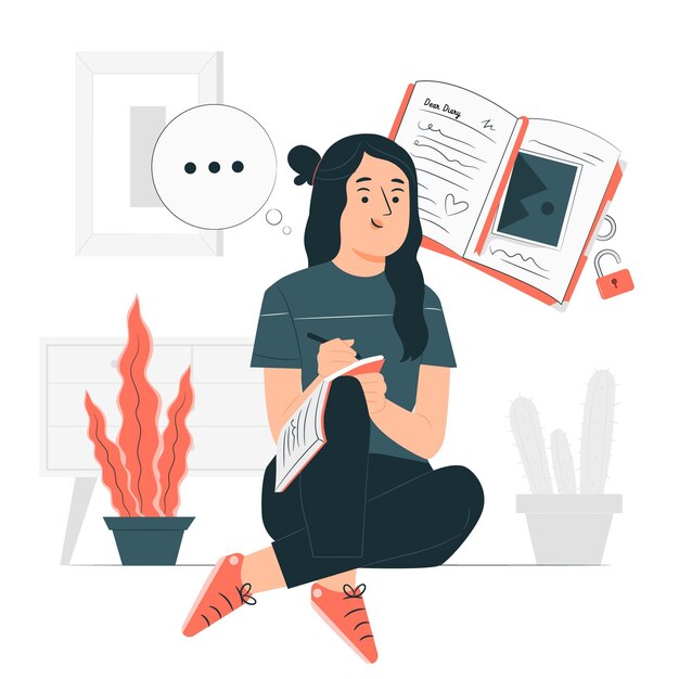 Ilustracja koncepcja pamiętnika