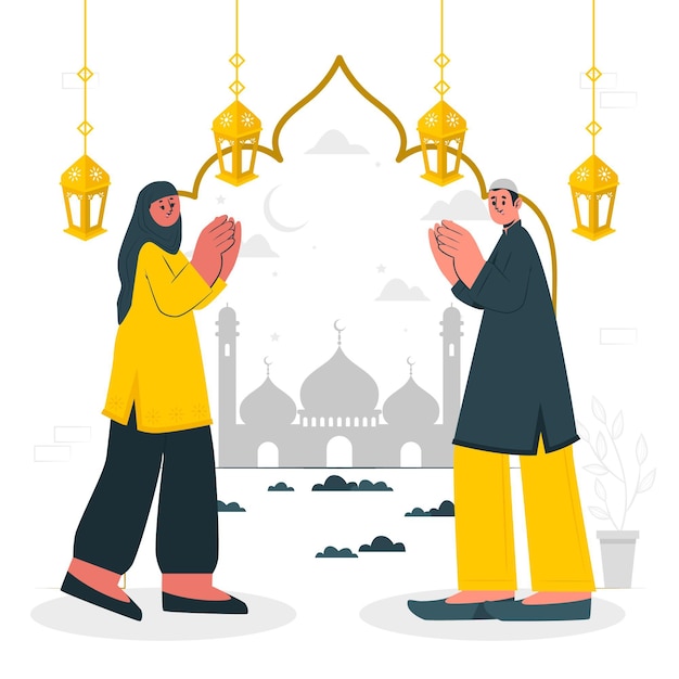 Bezpłatny wektor ilustracja koncepcja ramadan kareem