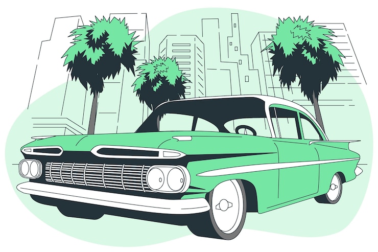 Bezpłatny plik Wektor ilustracja koncepcja samochodu lowrider