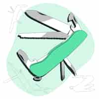Bezpłatny wektor ilustracja koncepcja szwajcarskiego noża