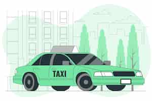 Bezpłatny wektor ilustracja koncepcja taksówki