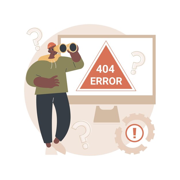 Ilustracja koncepcji błędu 404