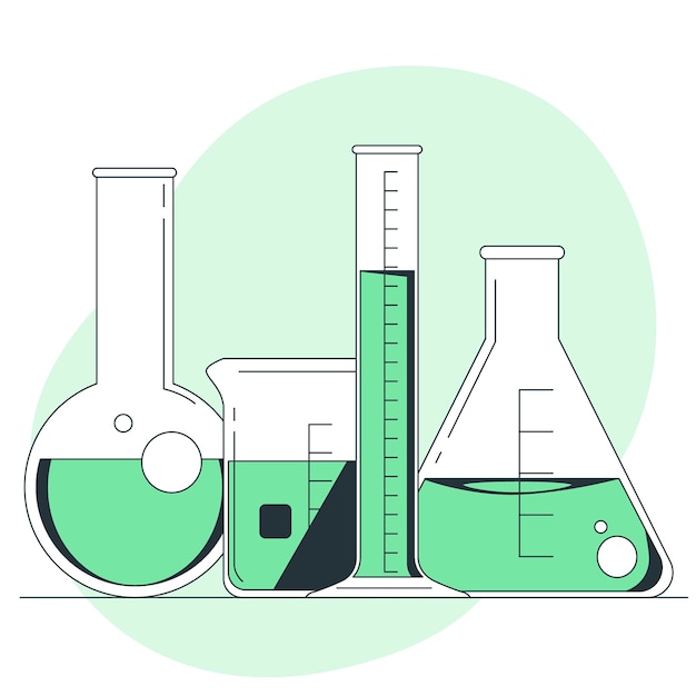 Bezpłatny wektor ilustracja koncepcji chemii zlewek