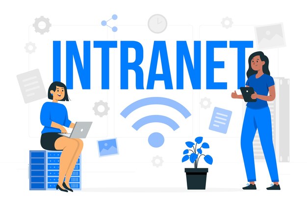 Ilustracja koncepcji intranetu
