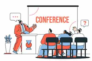 Bezpłatny wektor ilustracja koncepcji konferencji