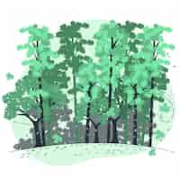 Bezpłatny wektor ilustracja koncepcji leśnej jesieni