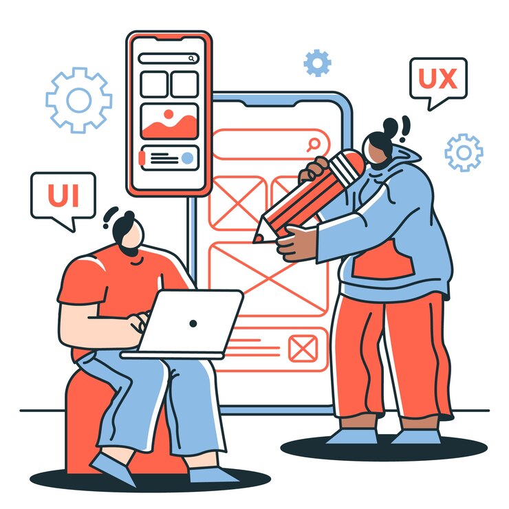Bezpłatny plik Wektor ilustracja koncepcji mobilnego użytkownika