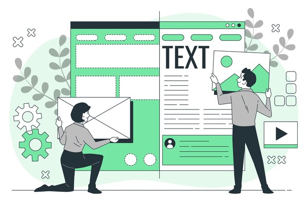 Ilustracja koncepcji projektu Ui-ux