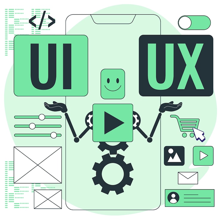 Bezpłatny plik Wektor ilustracja koncepcji różnic ui-ux