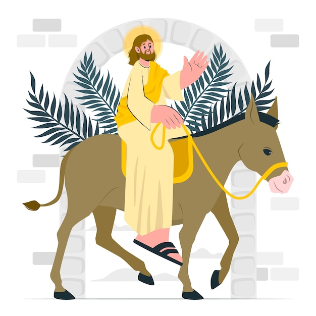 Bezpłatny wektor ilustracja koncepcyjna palm sunday