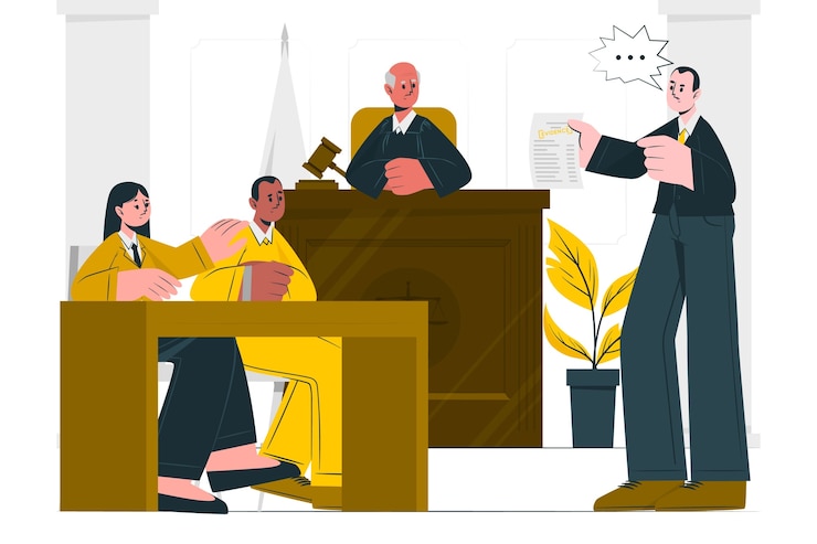 Bezpłatny plik Wektor ilustracja koncepcyjna prokuratora