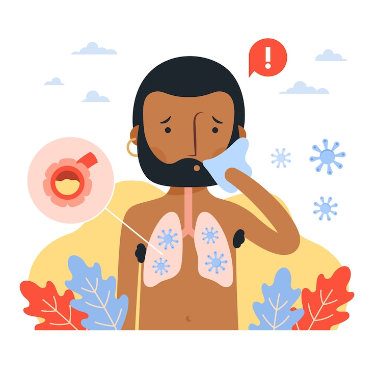 Bezpłatny plik Wektor ilustracja koronawirusa zapalenie płuc