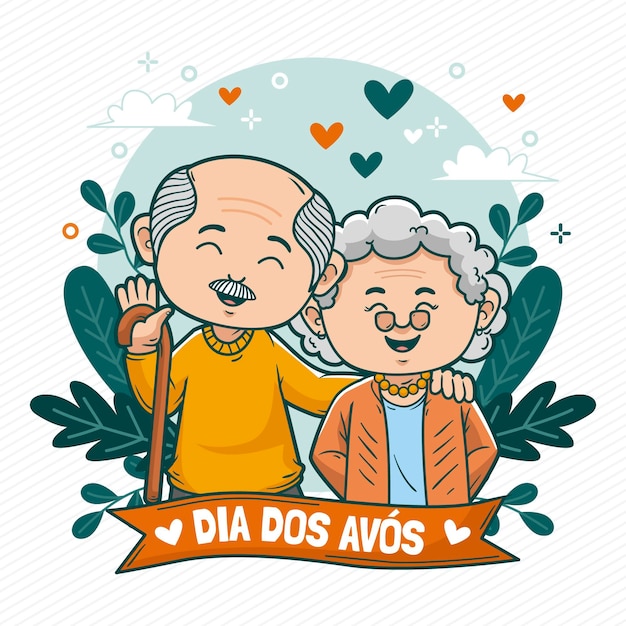 Ilustracja Kreskówka Dia Dos Avos