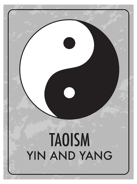 Bezpłatny wektor ilustracja kreskówki wektorowej symbolu yin i yang