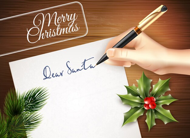 Ilustracja list świąteczny