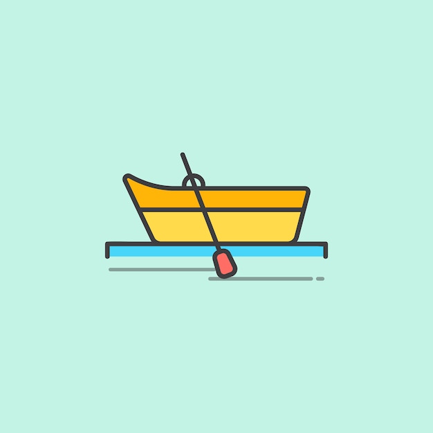 Bezpłatny wektor ilustracja łódkowata łódź