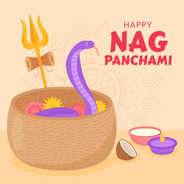 Ilustracja Nag Panchami