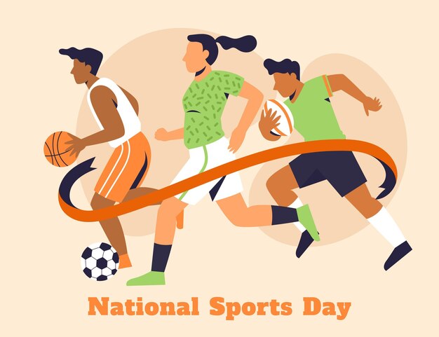 Ilustracja narodowy dzień sportu