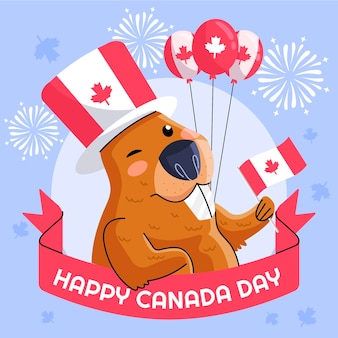 Ilustracja obchody dnia kanady