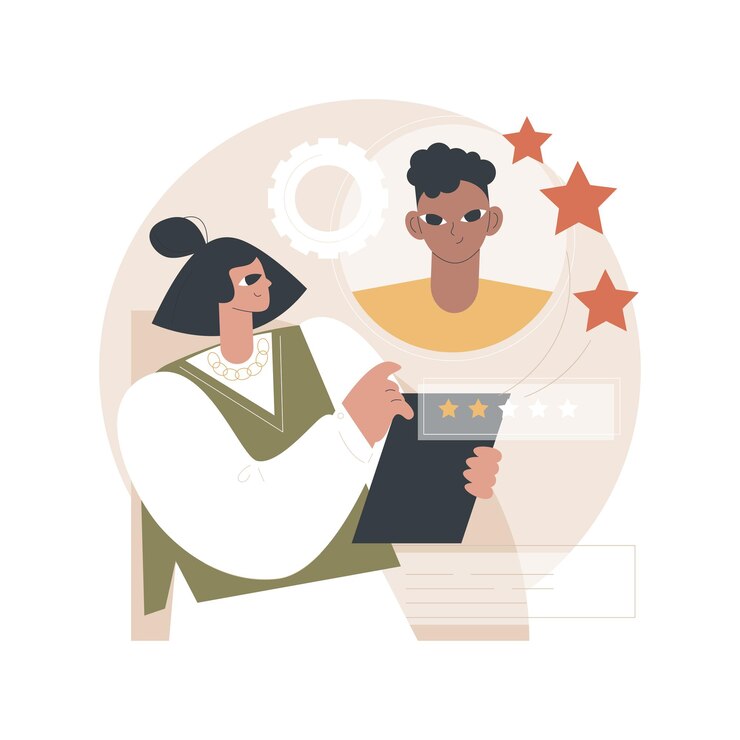 Bezpłatny plik Wektor ilustracja oceny pracownika