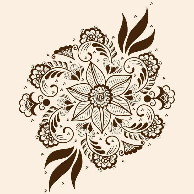 Bezpłatny plik Wektor ilustracja ornamentu mehndi