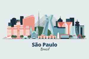 Bezpłatny wektor ilustracja panoramę são paulo