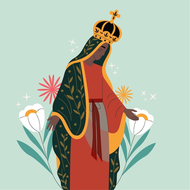 Ilustracja Płaska Nossa Senhora Aparecida