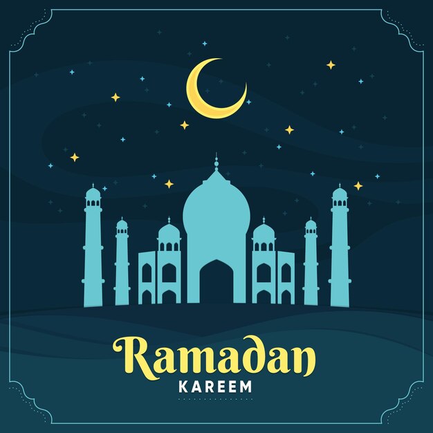 Ilustracja płaska ramadan kareem