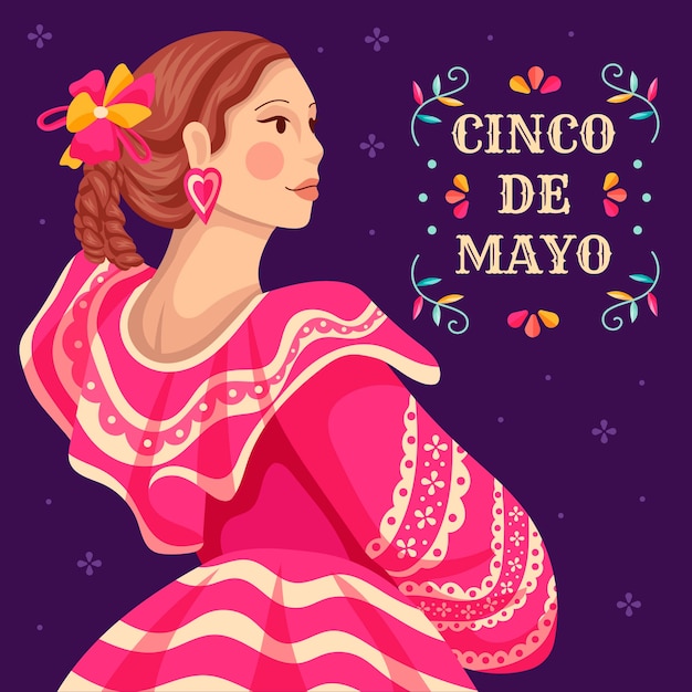 Ilustracja Płaskie Cinco De Mayo