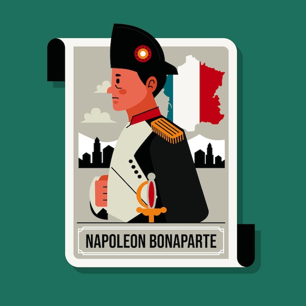 Bezpłatny wektor ilustracja projektu postaci napoleona