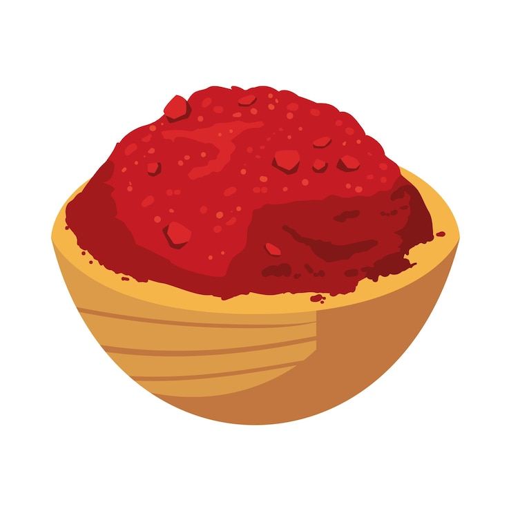 Bezpłatny plik Wektor ilustracja proszku papryki chili wyizolowana